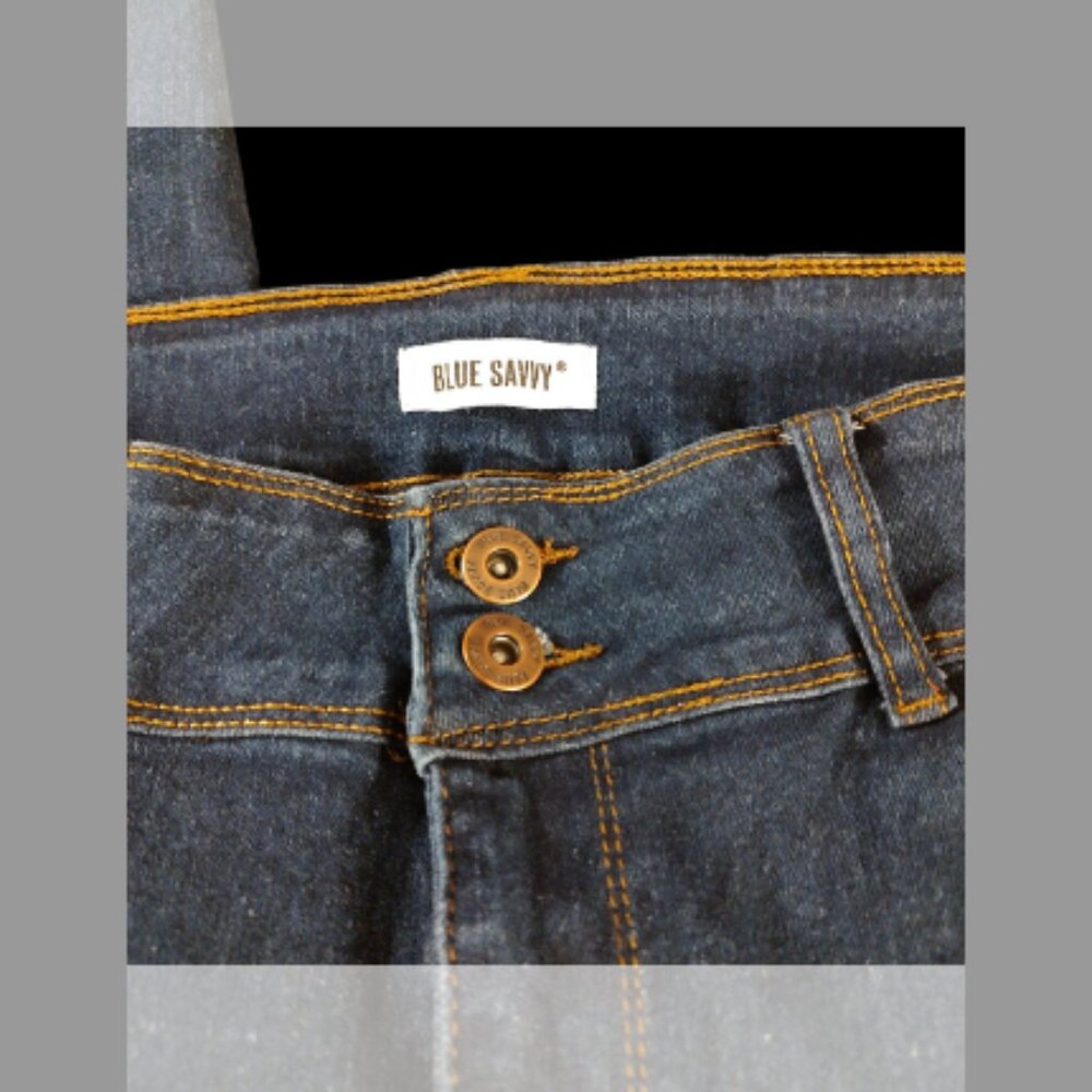 Blue Savvy High Rise Crop Stretch Jeans - Picture 4 of 5